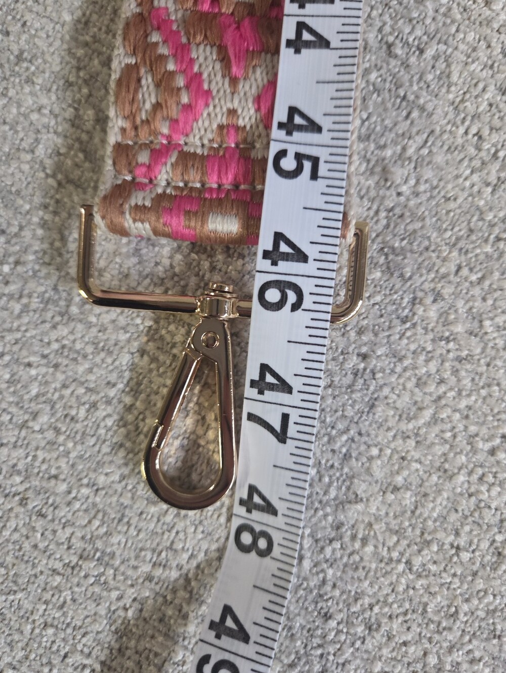 ​Unbranded Pair of Universal Crossbody Purse Straps Woven Aztec & Pink Stripe - Picture 4 of 7